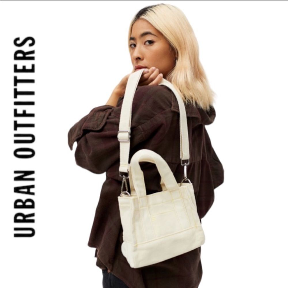 NEW BDG UO Urban Outfitters Mini Ivory Canvas Tote Bag